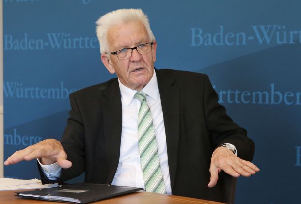 Ministerpraesident von Baden-Wuerttemberg, Winfried Kretschmann, im Staatsministerium in Stuttgart