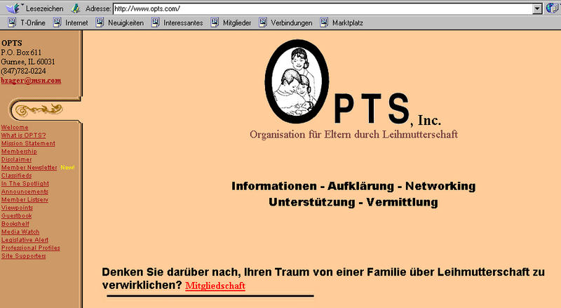 s:74:"Homepage eines ausländischen Anbieters zur Vermittlung von Leihmüttern
";