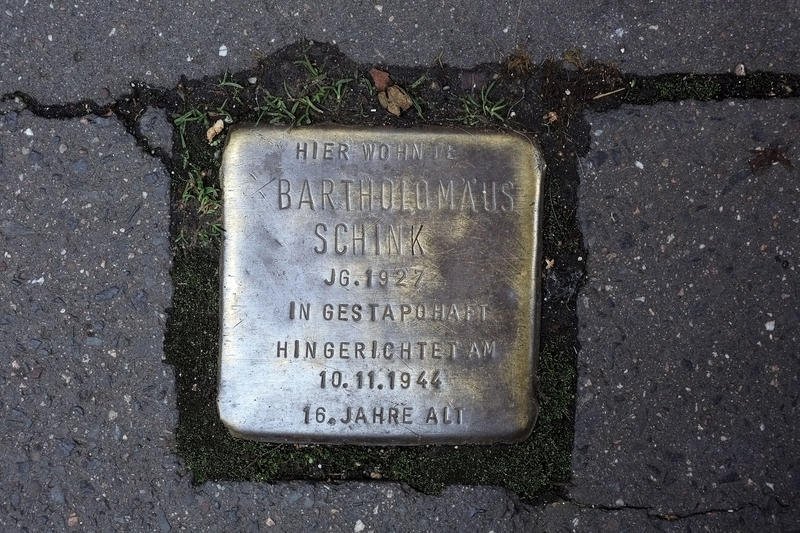 s:45:"Stolperstein von Bartolomäus Schink in Köln";