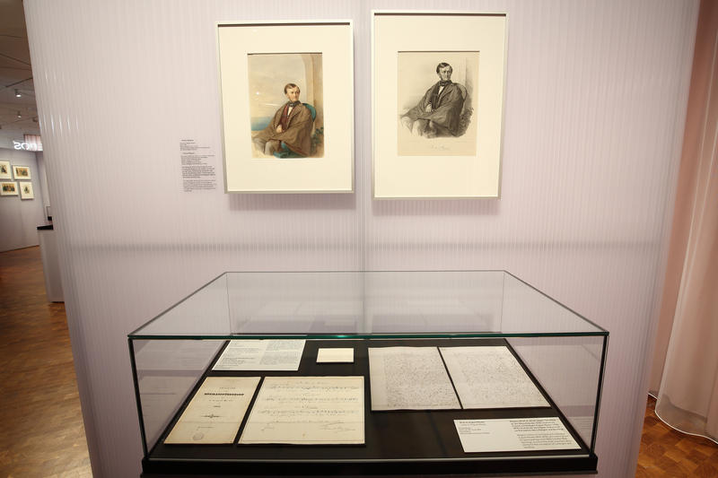 s:129:"Zeichnung von Clementine Stockar-Escher, "Richard Wagner", Zürich, 1853 und persönliche Aufzeichnungen und Gegenstände Wagners";