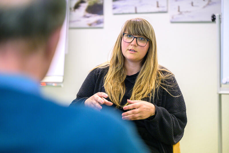 s:87:"Sozialarbeiterin Imke Peters von der Fachstelle für Sucht und Suchtprävention "drobs"";